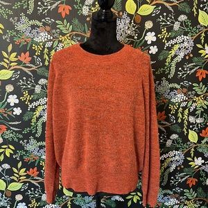 Madewell Elliston Crop Pullover Sweater in Heather Brick